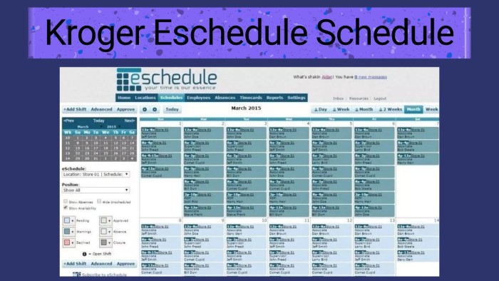 Kroger's E-Schedule Revolution